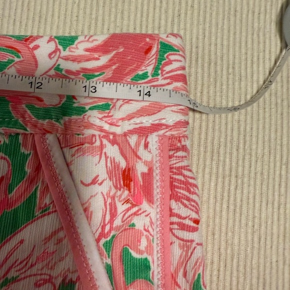 Lilly Pulitzer Pink and Green Bermuda Shorts Vibrant Tropical Print - Picture 4 of 9